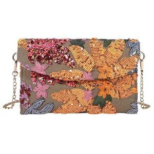 3969 Sequin Clutch Shiny Straw Purses Handbag Crossbody Bag for Beach